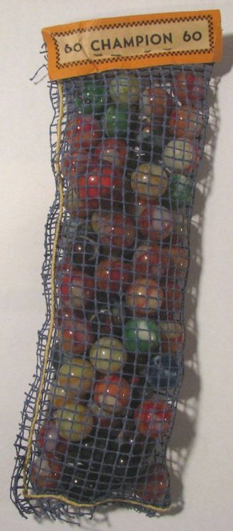 Champion Glass Marbles Mesh Bag (60) (Peltier) (Blue) - Side 1 - Al - CH4.JPG