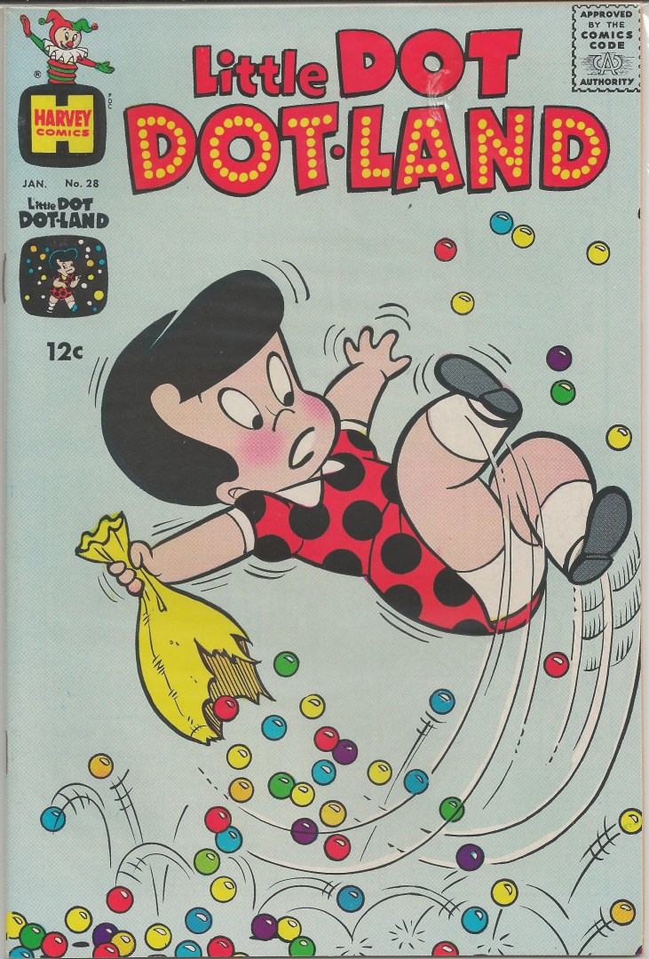 C - Little Dot - Dotland No 28 - Jan 1962 - Dot Slipping with Bag of Marbles.jpg