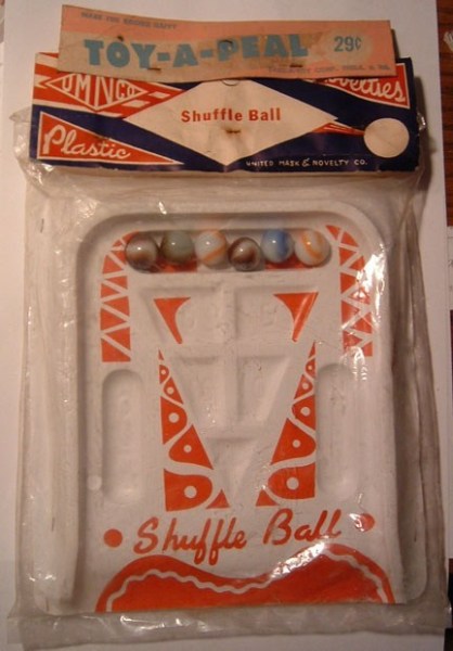 United Mask & Novelty Shuffle Ball Pkg (No#) (6) (other lbl Toy-A-Peal) - Side 1 - Al - G14.JPG