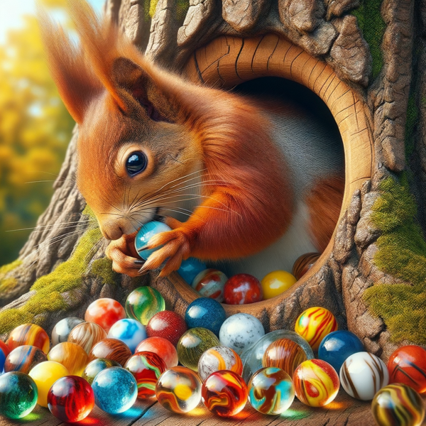 a_squirrel_stashing_marbles_in_his_tree.png
